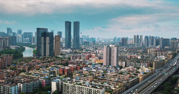 成都城市延时风景