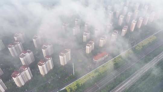 天津武清 城市云海航拍