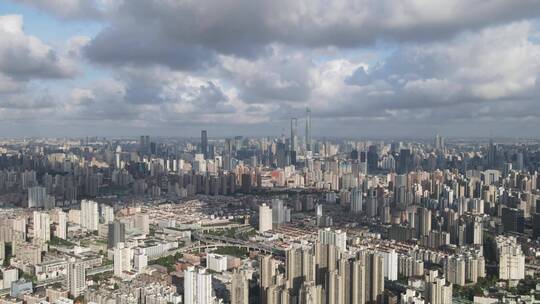 上海市静安区全景4K航拍