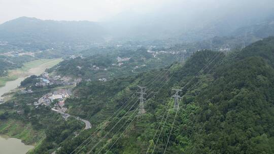 航拍壮丽山河湖北长江三峡风光