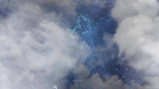 黔南自治州地图-云雾俯冲勾勒轮廓