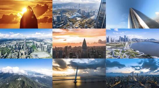 深圳大湾区航拍延时城市宣传片合集高清在线视频素材下载