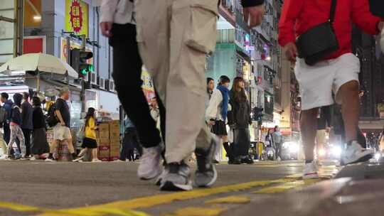 香港铜锣湾夜景街景