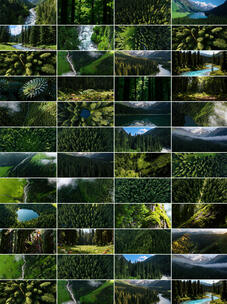 森林航拍绿水青山缭绕森林大自然生态宣传片高清在线视频素材下载