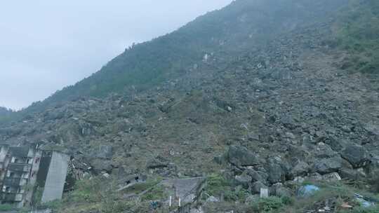 航拍汶川地震遗址