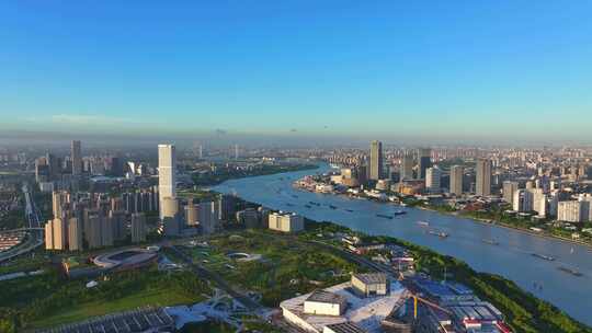 航拍  上海早晨 上海城市建筑