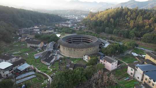 土楼振成楼福建土楼永定景区视频素材模板下载