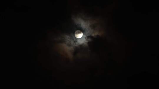 夜晚月亮延时素材1
