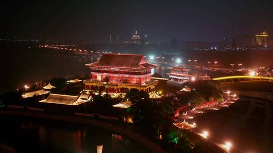 山东蓬莱八仙过海景区夜景