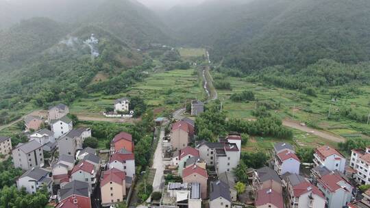 航拍浙江杭州萧山，富阳农村地区