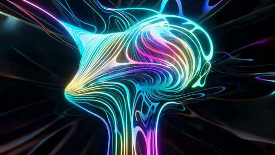 彩色线条抽象艺术图形素材