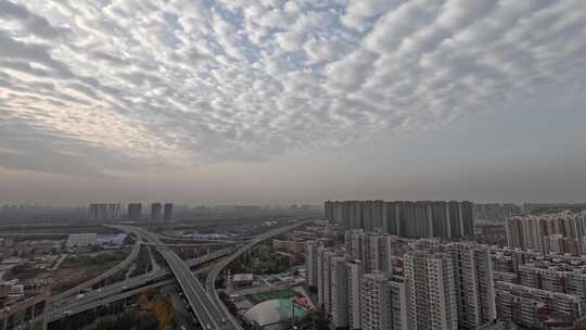 云延时摄影乌云密布雷电暴雨 延时天空