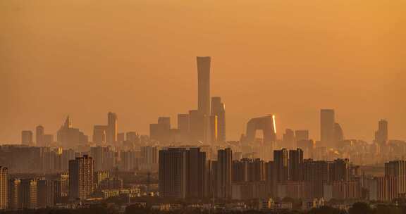 远眺北京国贸CBD