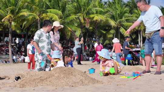 海南文昌淇水湾沙滩风光