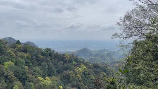 蓝天白山林远方城市MOV