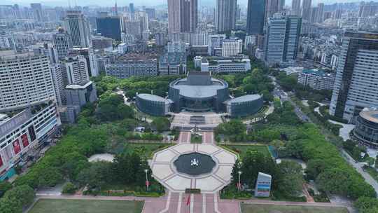 福州五一广场航拍于山风景区于山堂城市风景