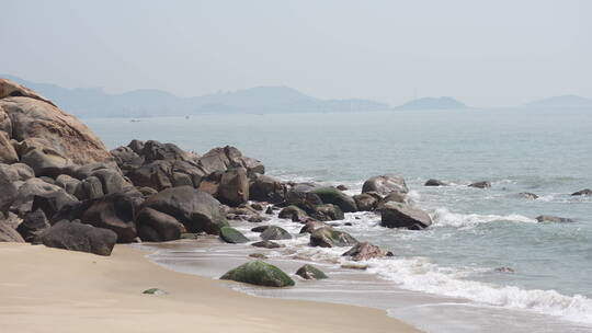 海滩海浪大海海滨海边沙滩