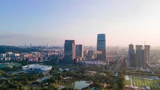 广州白云新城CBD绿地中心建筑群延时摄影视频素材模板下载