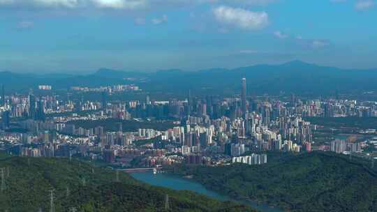 大湾区城市航拍深圳俯瞰大全景