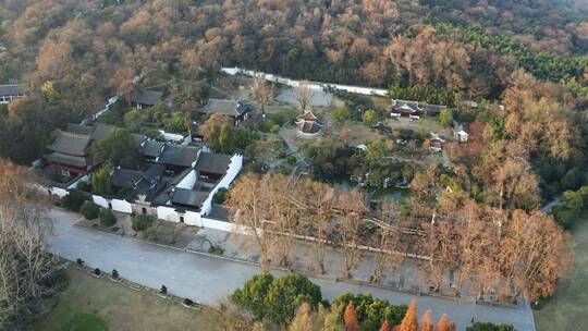 安徽省马鞍山市采石矶景区谪仙园航拍风光