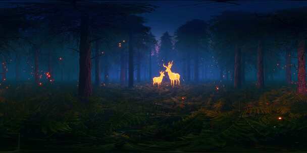 Deer in a Magical Fo