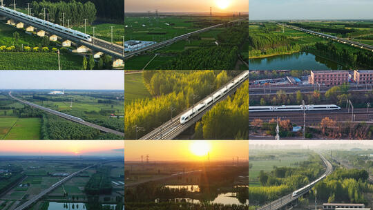 中国高铁 复兴号 和谐号 高铁合集高清在线视频素材下载