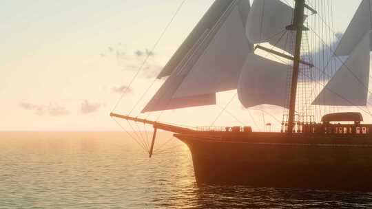帆船扬帆远航 航海梦想