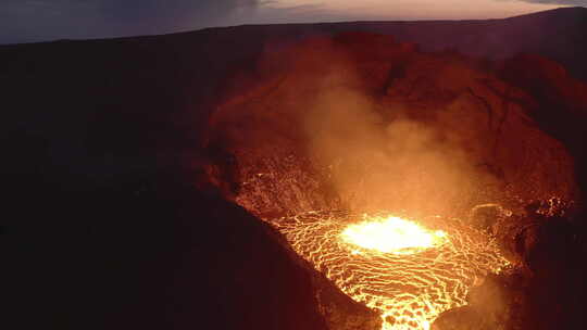 震撼的火山喷发岩浆喷溅视频03