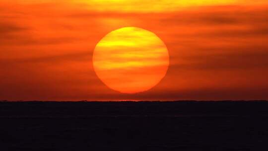 红日  海平面夕阳落日