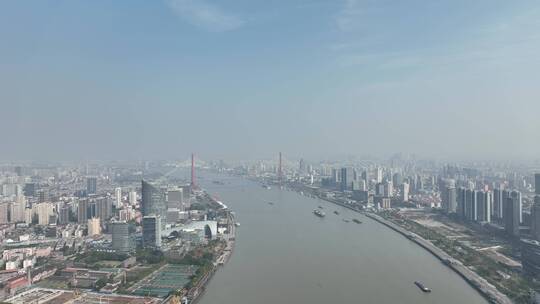 陆家嘴黄浦江航拍视频素材模板下载