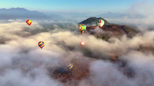 腾冲火山热气球