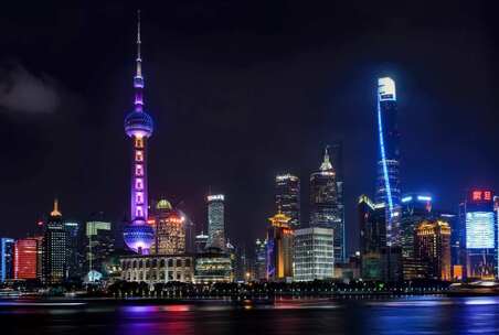 上海陆家嘴夜景东方明珠