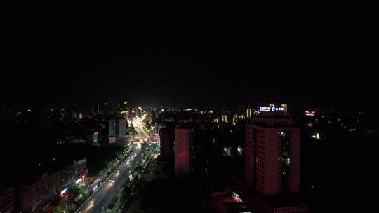 城市夜景航拍