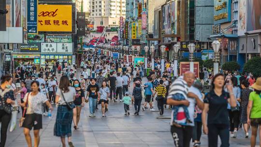 青岛台东商业步行街延时