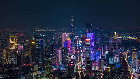 南京夜景航拍
