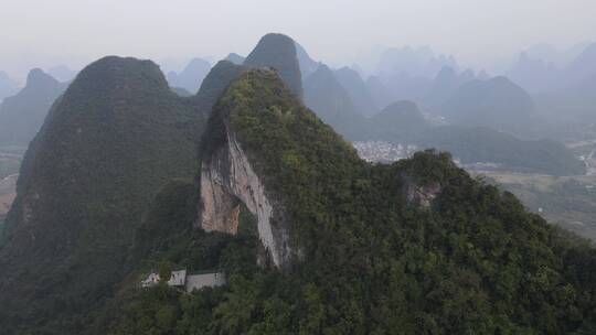 航拍广西桂林山水风光