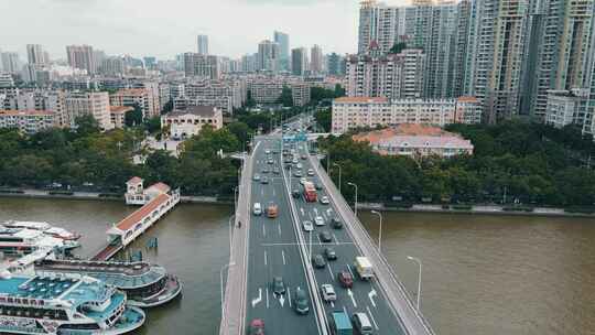 广州猎德大道天河路江湾大桥多镜头视频素材模板下载