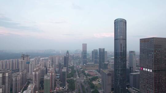 广西南宁五象新区城市风光航拍视频素材模板下载