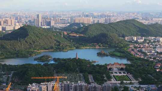 佛山顺德顺峰山公园天际线