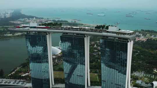 航拍新加坡地标建筑视频素材模板下载