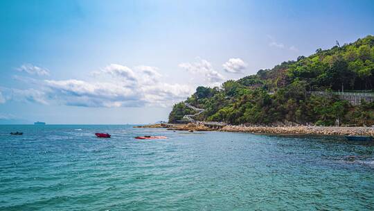 8k延时广东深圳大梅沙海湾素材