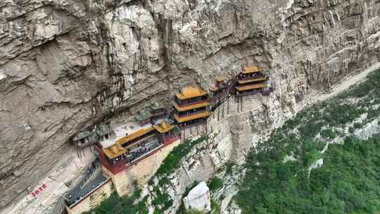 山西大同悬空寺航拍