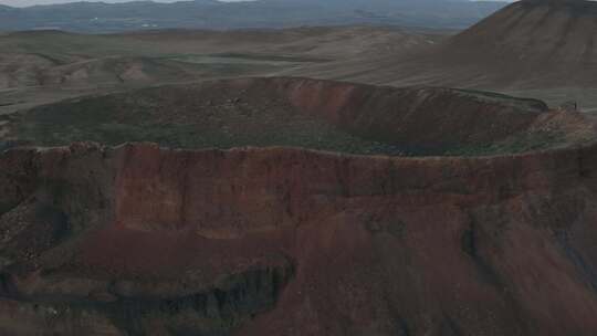 乌兰哈达火山傍晚航拍