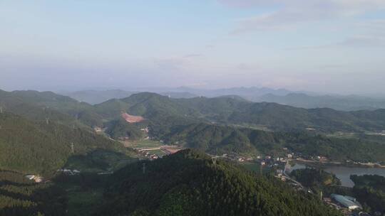 航拍祖国青山绿色山川丘陵