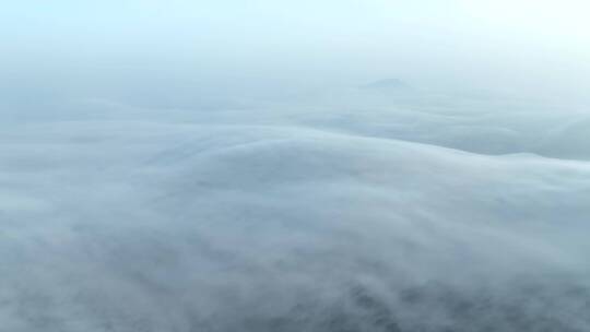 航拍平流雾特殊天气视频素材模板下载