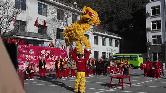 舞狮表演迎新春现场