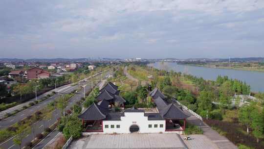 湖南省衡阳市珠晖区耒水城市风光4k