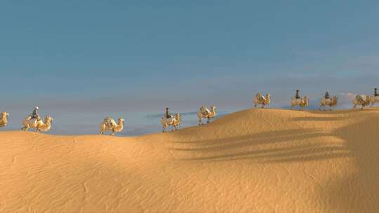 4K沙漠骆驼视频素材模板下载
