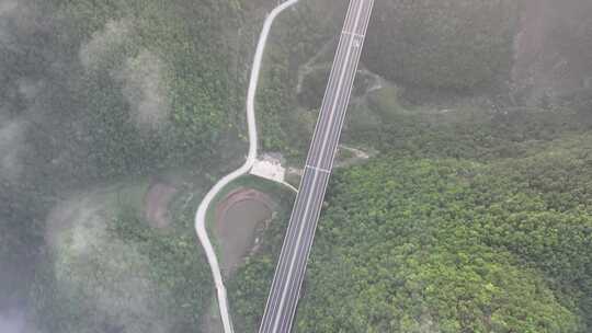 贵州天空之桥高速服务区航拍