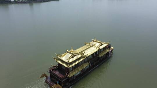 航拍浙江杭州湘湖自然风景-合集